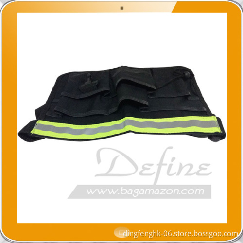 Tool Belt Waist Utility Pockets Apron with Adjustable Reflective Strap